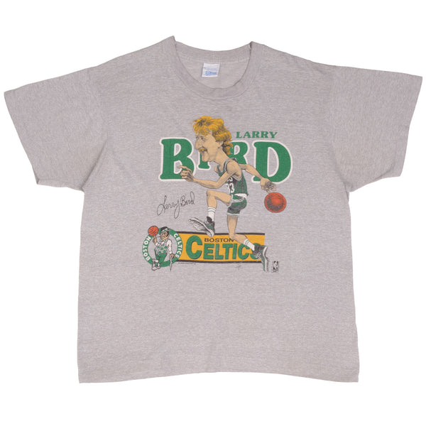 Vintage Nba Boston Celtics Larry Bird 1980S Tee Shirt Size Large Made In USA With Single Stitch Sleeves