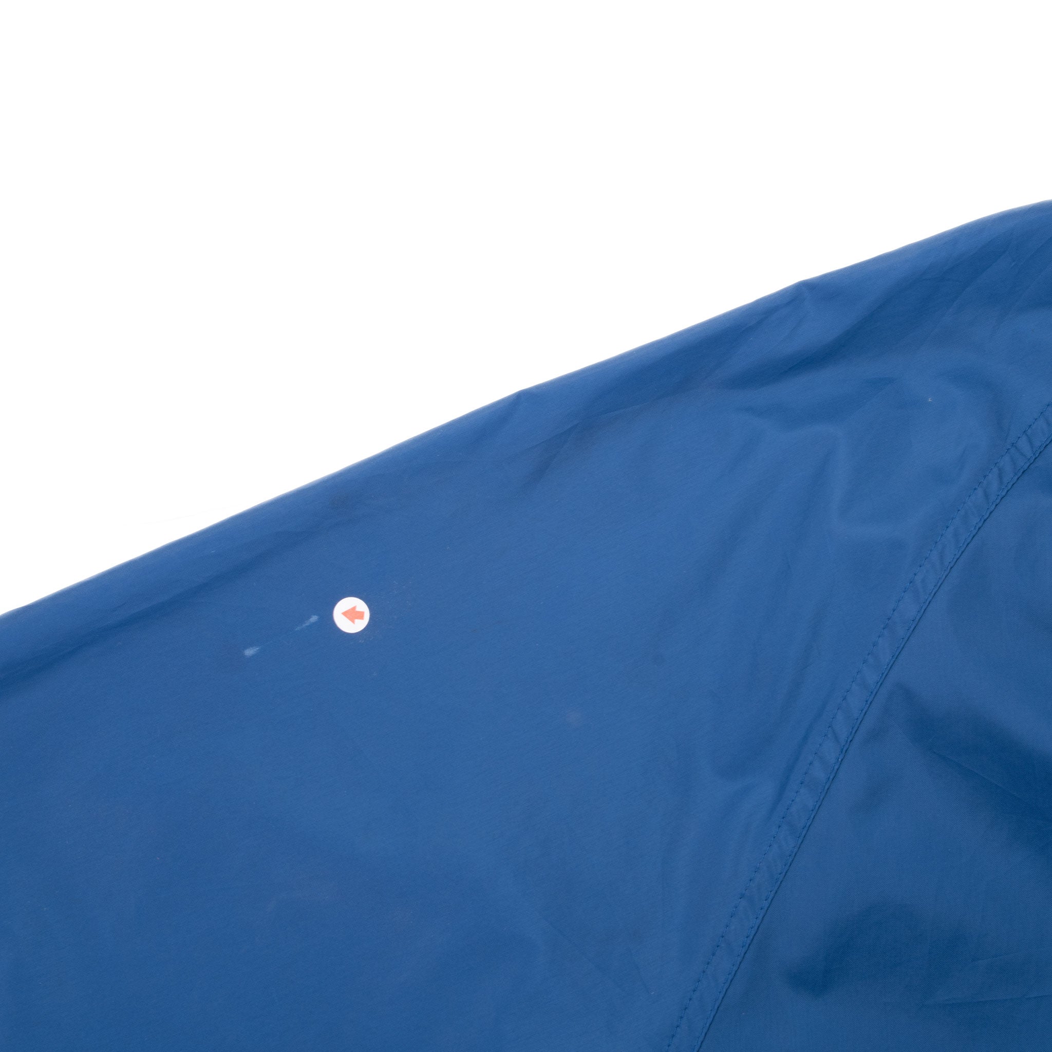 VINTAGE NIKE CENTER SWOOSH BLUE WINDBREAKER PULLOVER JACKET 1990S XL