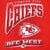 Close-up of Kansas City Chiefs arrowhead logo and AFC West front graphic