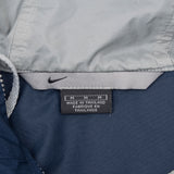 Vintage Nike Center Swoosh Blue Windbreaker Hooded Jacket 2000S Size Medium