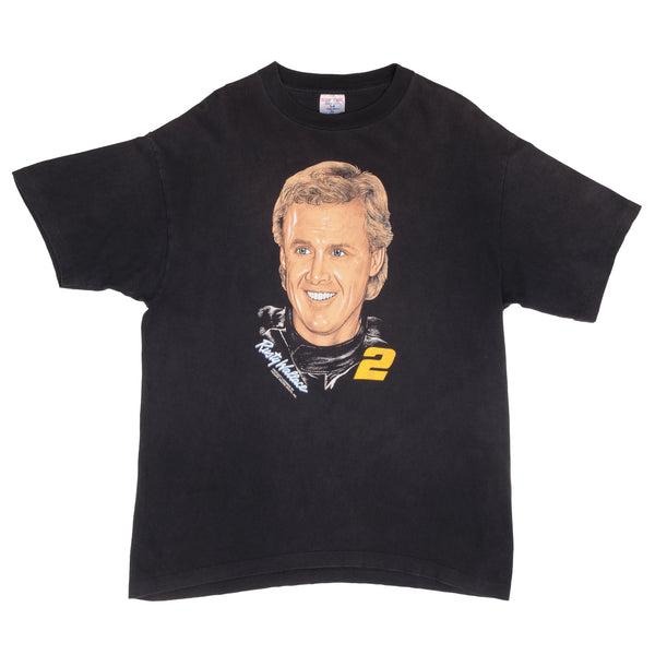 Vintage Nascar Rusty Wallace #2 1990S Tee Shirt Size XL Made In Usa With Single Stitch Sleeves