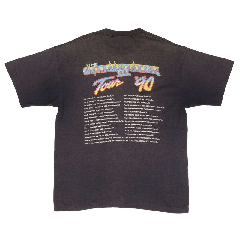 Vintage Nascar Dale Earnhardt Intimidator 3 1990 Tee Shirt Size Large Made In Usa With Single Stitch Sleeves