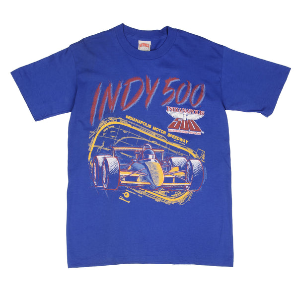 Vintage Racing Indy Car Indianapolis 500 1992 Tee Shirt Size Large Made In Usa With Single Stitch Sleeves