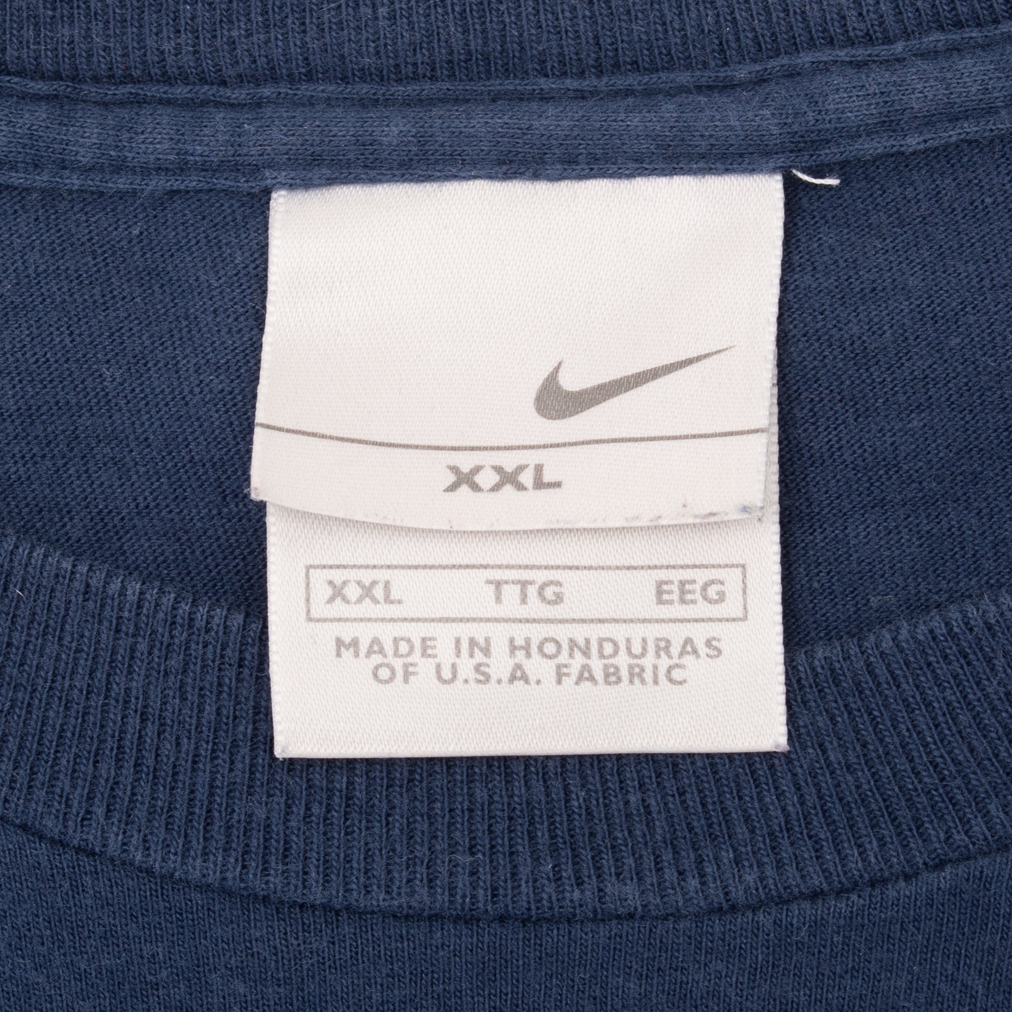 Vintage Nike Athletic Spellout Blue Tee Shirt 2000S Size 2XL