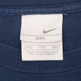 Vintage Nike Athletic Spellout Blue Tee Shirt 2000S Size 2XL
