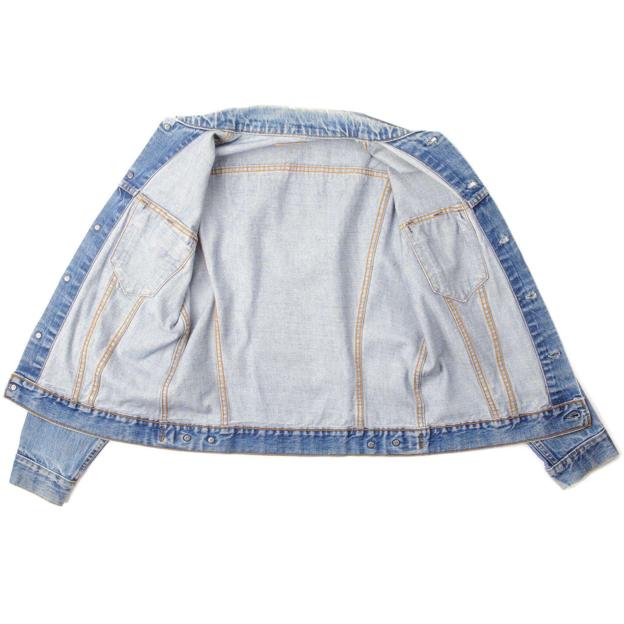 VINTAGE LEVIS TYPE 3 JACKET 2 POCKETS SINGLE STITCH 1980S SIZE 40 MADE IN USA