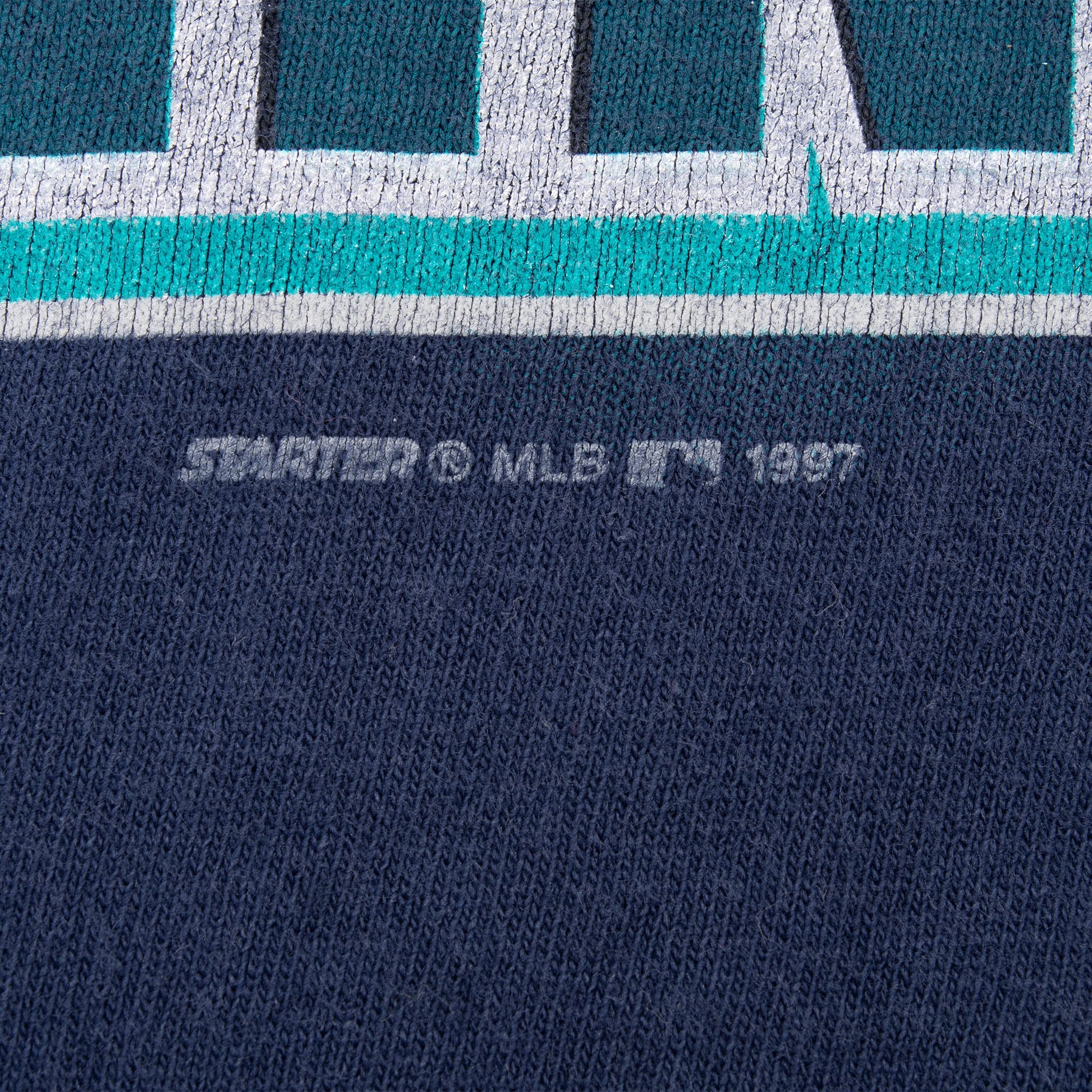 Vintage Mlb Seattle Mariners Western Champion 1997 Starter Tee Shirt Size Large With Single Stitch Sleeves