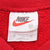 Vintage Red Nike Centered Swoosh Sweatshirt 90s Size M Made In USA.