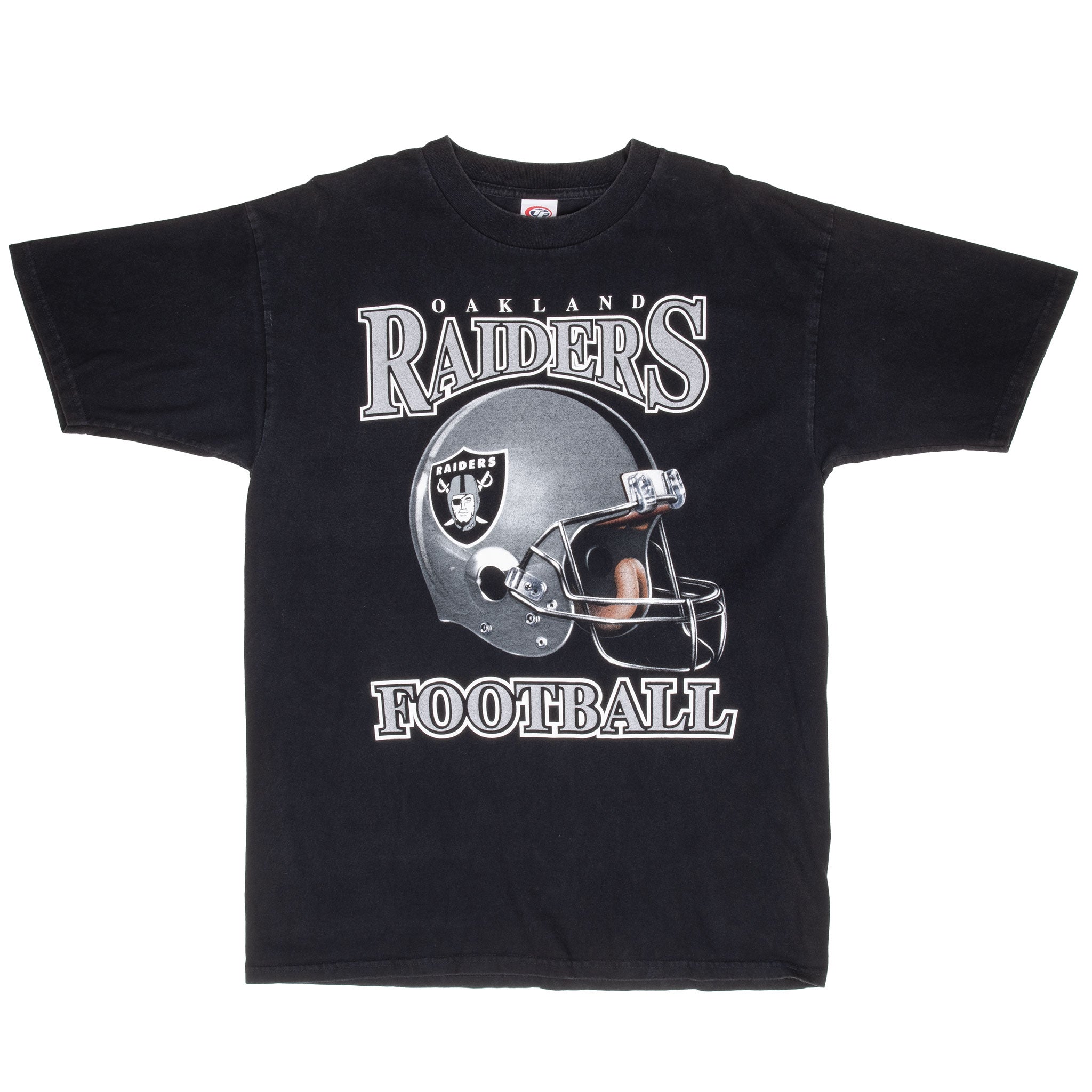 Vintage Nfl Oakland Raiders Black Tee Shirt 1990S Size Large