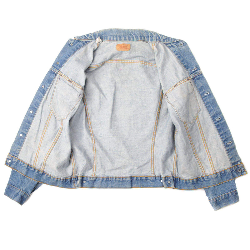 VINTAGE LEVIS TYPE 3 JACKET 2 POCKETS SINGLE STITCH 1980S SIZE 40 MADE IN CANADA