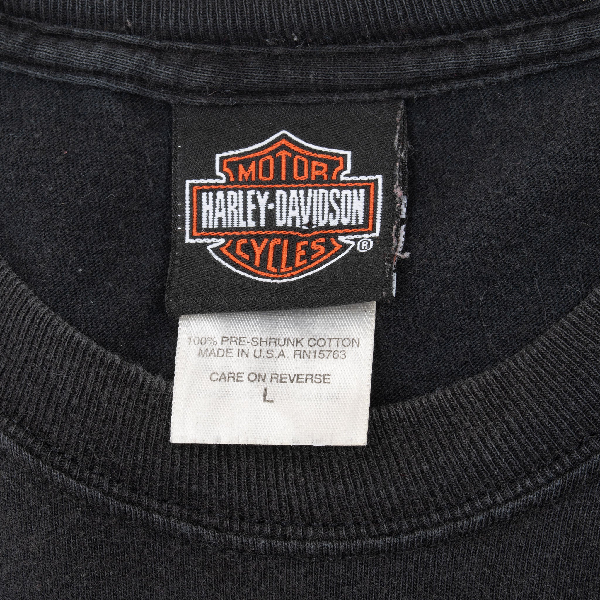Vintage Harley Davidson Life Begins Tee Shirt 2003 Size Large Made In Usa