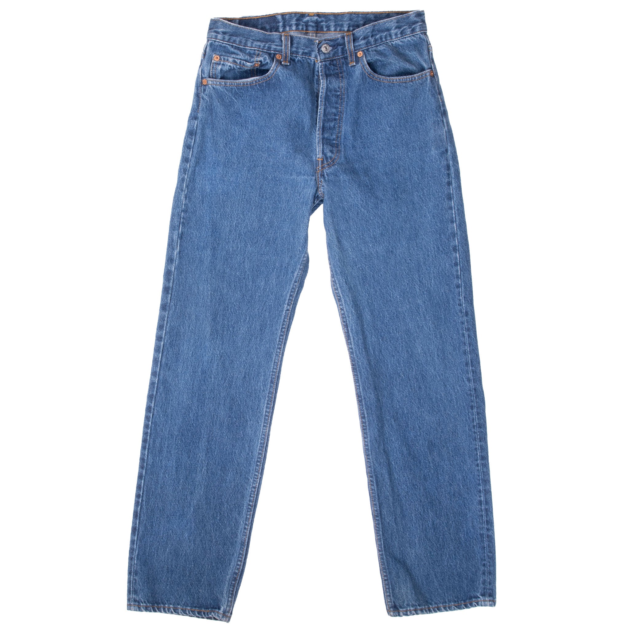 Vintage Levis 501 Blue Indigo Jeans 1990S Size W30 L30 Made In Usa With Medium Wash

Size on tag 32X30 Actual Size 30x30

Back Button #520