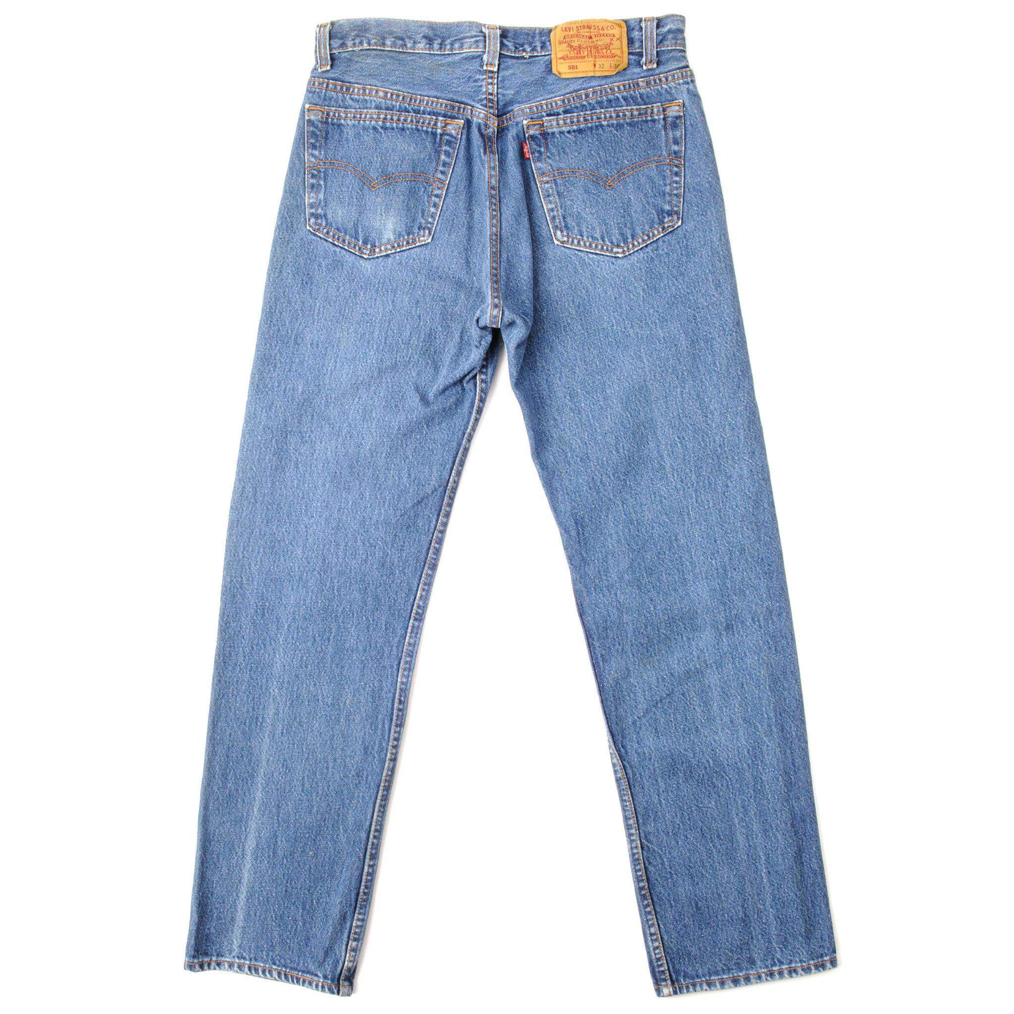 VINTAGE LEVIS 501 JEANS INDIGO 1988-1993 SIZE W31 L29 MADE IN USA