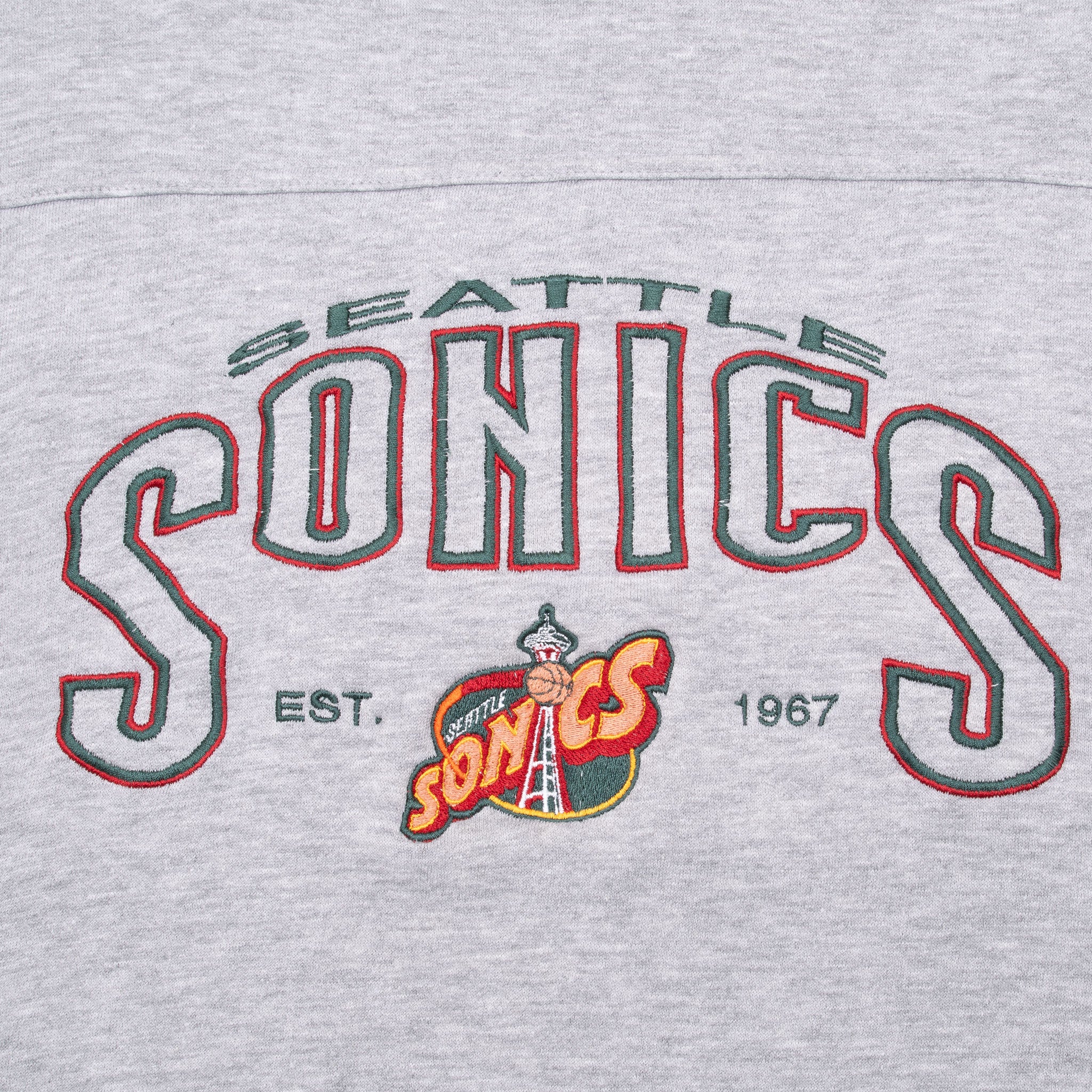 Vintage Nba Seattle Sonics Embroidered Sweatshirt 1990S Size Large