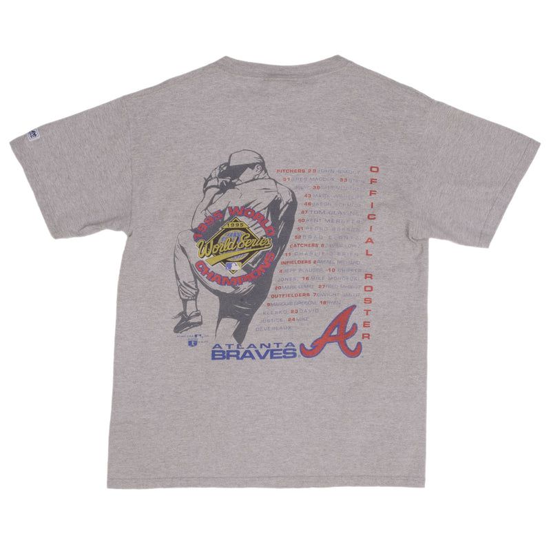 Vintage MLB Atlanta Braves World Champions 1995 Tee Shirt Size Medium Made In USA