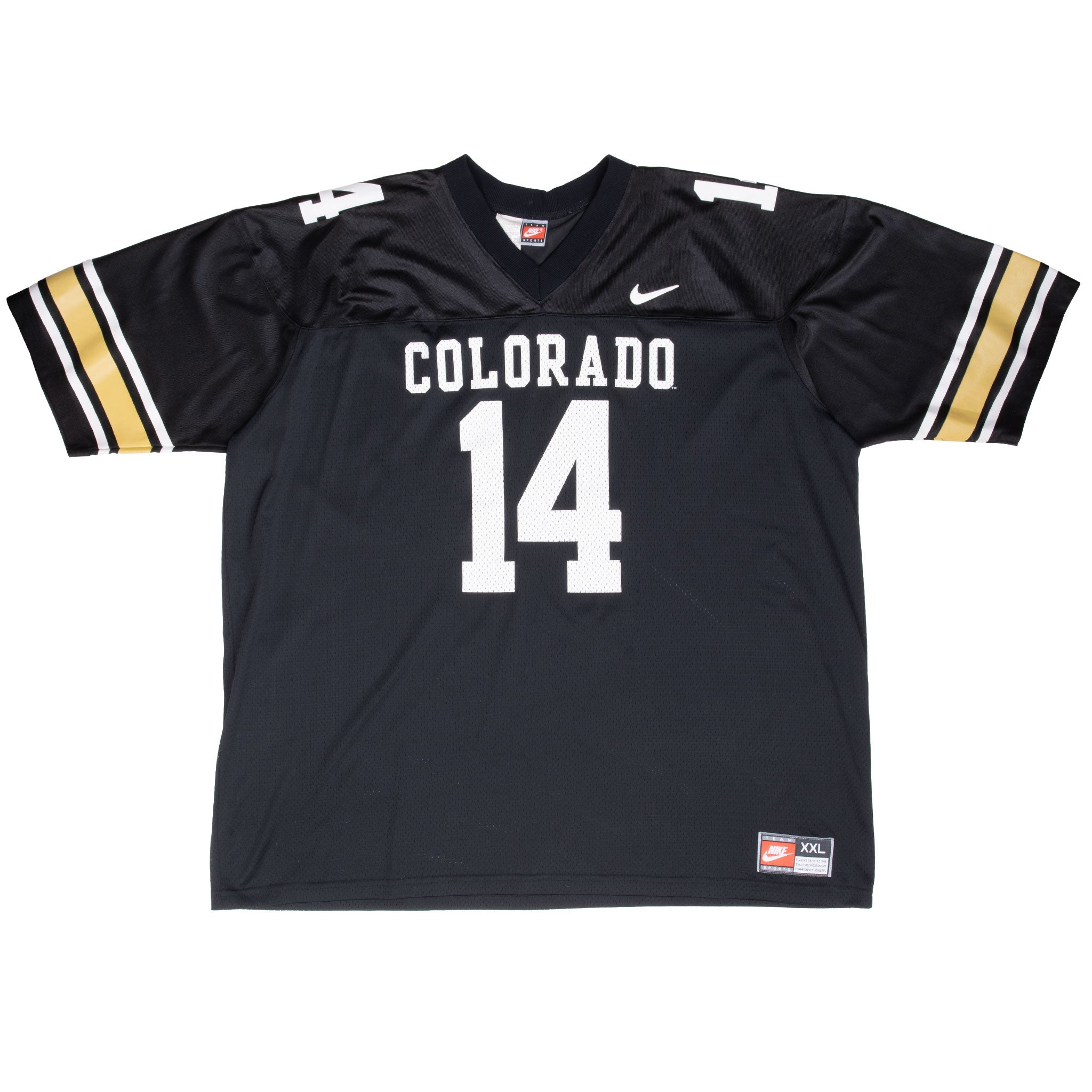 Vintage Ncaa Colorado Golden Buffaloes #14 Nike Jersey Size 2XL 1990S Made In Usa