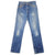 Beautiful Indigo Levis 517 Jeans from 1988 to 1993 Made in USA with a medium blue wash and a nice contrast of light and medium blue.  Size 30x33  Back Button #864