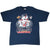 Full front view of navy Cleveland Indians 1997 American League Champions T-shirt