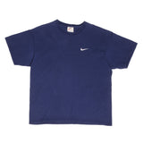 Vintage Nike Classic Swoosh Blue Tee Shirt Size 1990s Size Large Made In USA