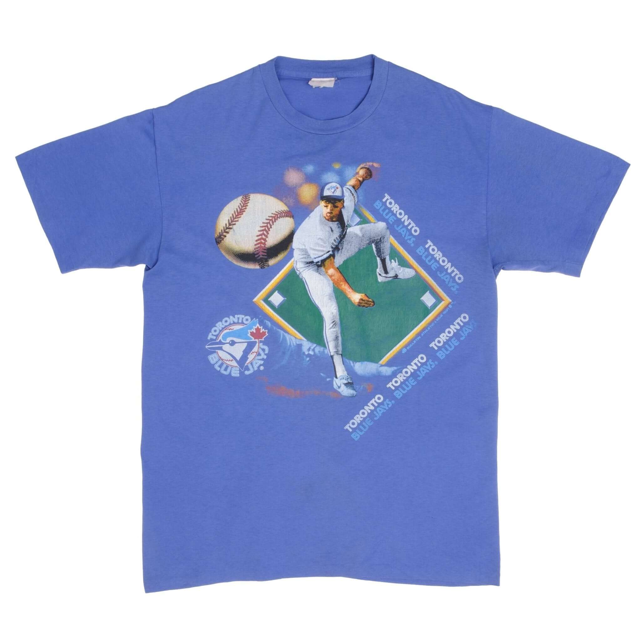 Vintage MLB Toronto Blue Jays 1991 Tee Shirt Size Large With Single Stitch Sleeves