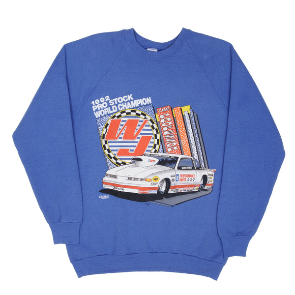 Vintage Pro Stock Racing Warren Johnson Champion 1992 Sweatshirt Size Large Made In USA