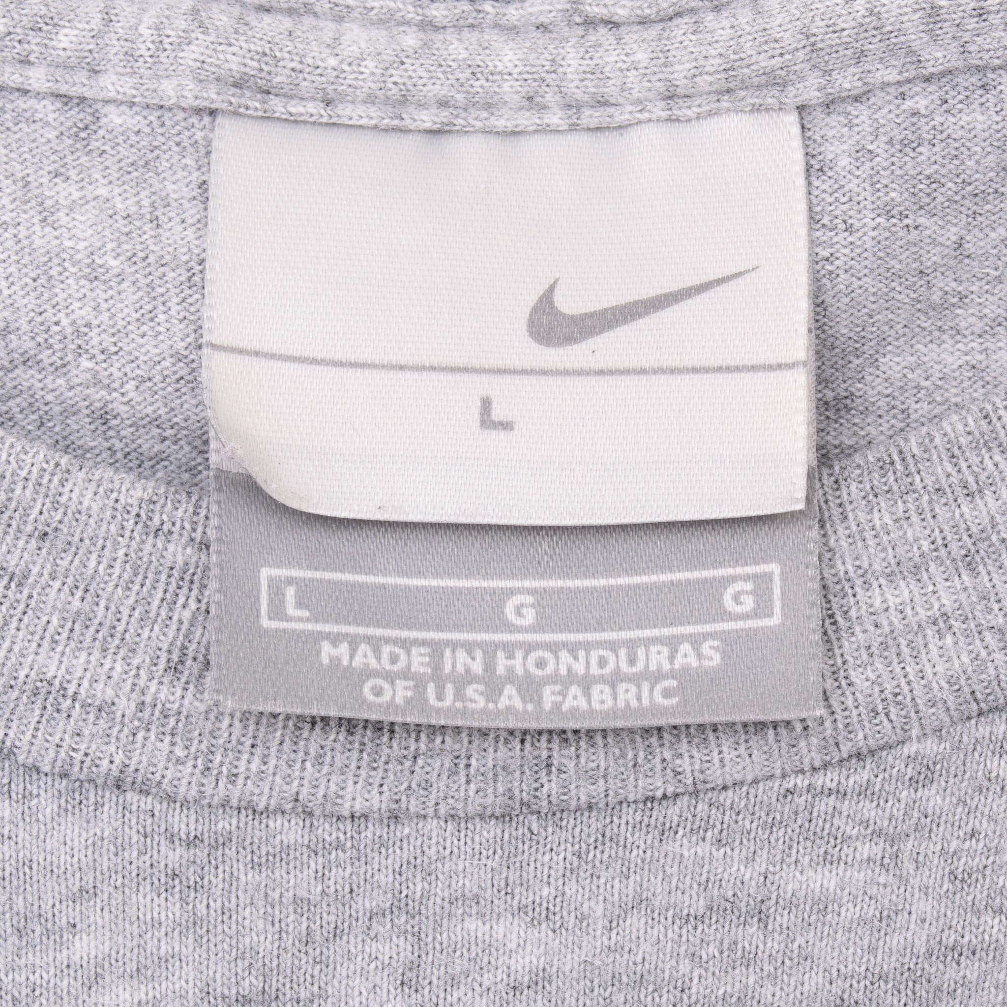 Vintage Nike Basketball Center Swoosh Grey Long Sleeve Tee Shirt 2000S Size Large