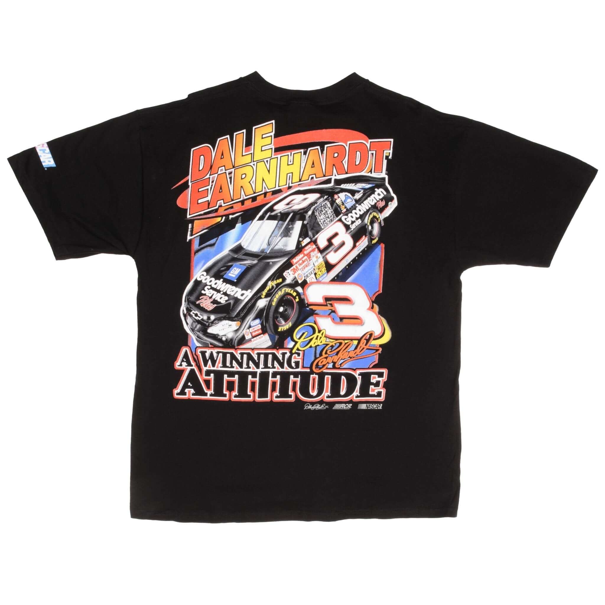 Vintage Nascar Dale Earnhardt A Winning Attitude Back Print Tee Shirt Size XL