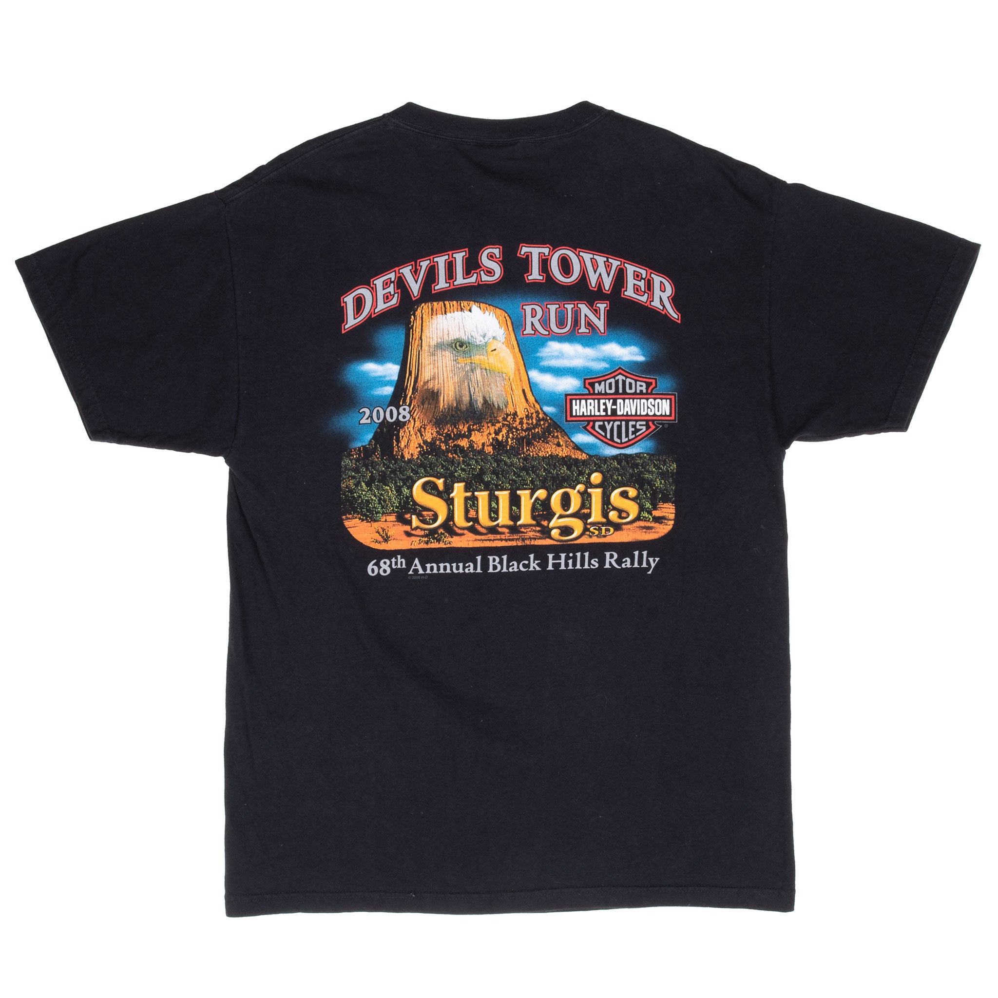 Vintage Harley Davidson Sturgis 2008 Tee Shirt Size Large Made In Usa