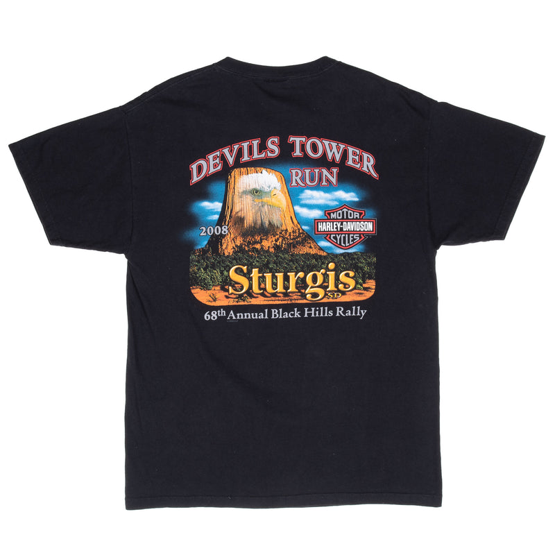 Vintage Harley Davidson Sturgis 2008 Tee Shirt Size Large Made In Usa