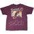 Full front of burgundy Sturgis '95 T-shirt with soaring eagle and buffalo graphics