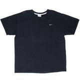 Vintage Nike Black Classic Swoosh Tee Shirt 2000S Size 2XL Made In Usa
