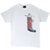 Full front view of white BMW Williams F1 Team T-shirt with race car graphic