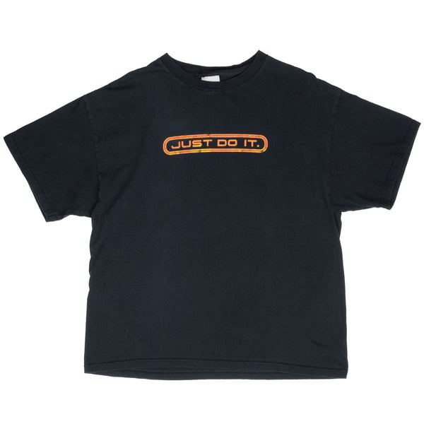 Vintage Nike Just Do It Black Tee Shirt 2000S Size XL