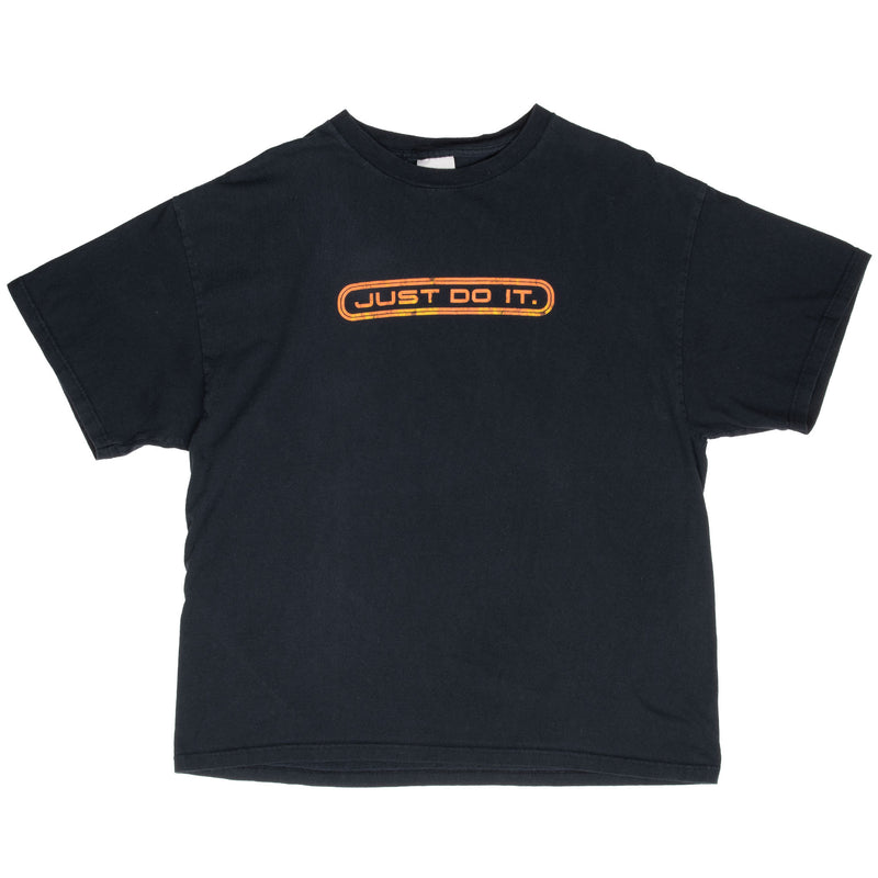 Vintage Nike Just Do It Black Tee Shirt 2000S Size XL