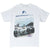 Back of white BMW Williams F1 Team T-shirt with race car and Indianapolis graphic