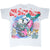 Full view of white Bad Dog Diver Down T-shirt with colorful scuba dog and underwater graphic