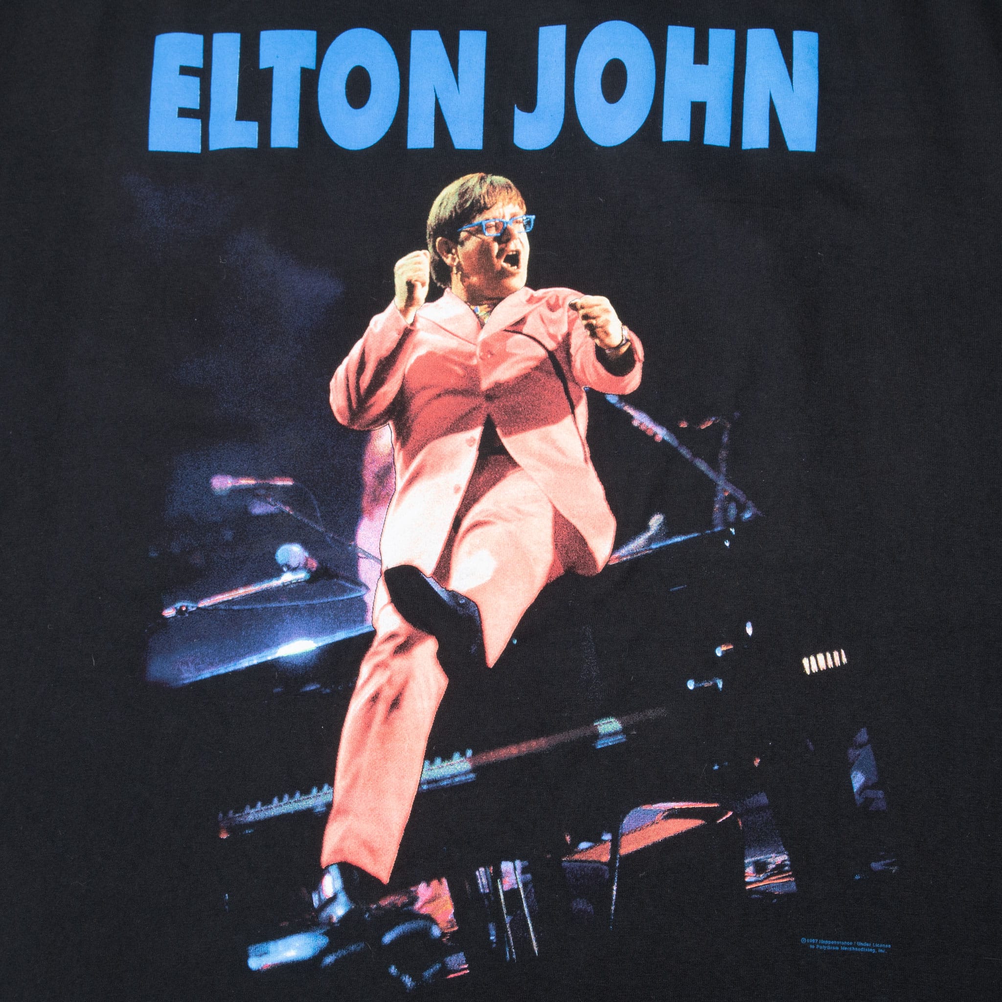 Vintage Elton John Solo 1998 Tee Shirt Size Xl Made In Usa With Single Stitch Sleeves