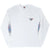 Front of white Harley-Davidson long-sleeve pocket T-shirt showing chest and sleeve graphics