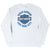 Back of white Harley-Davidson long-sleeve T-shirt with blue New York City logo graphic