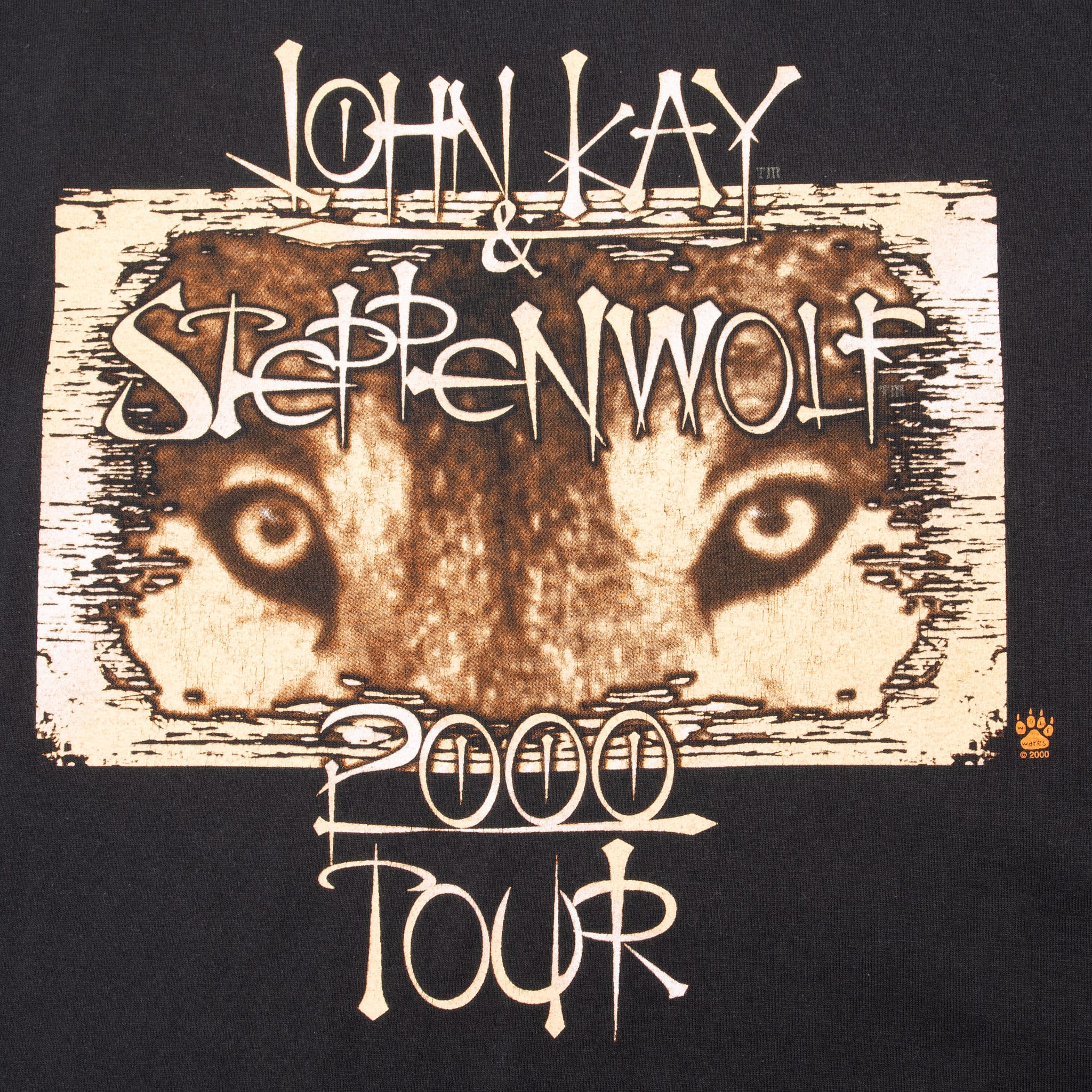 Vintage John Kay & Steppenwolf 2000 Tour Tee Shirt Size Xl