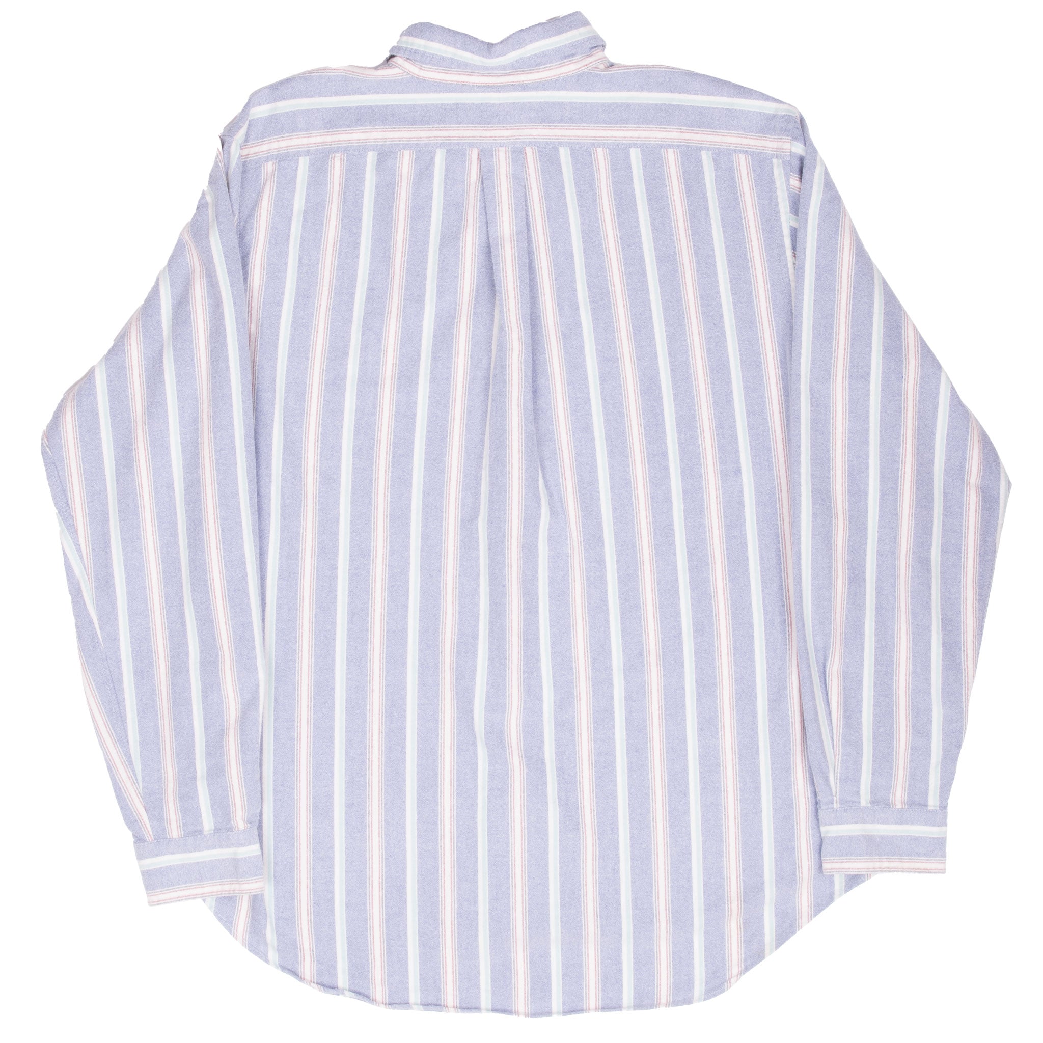 Vintage Ralph Lauren Blue White Striped Shirt 1990S Size Large