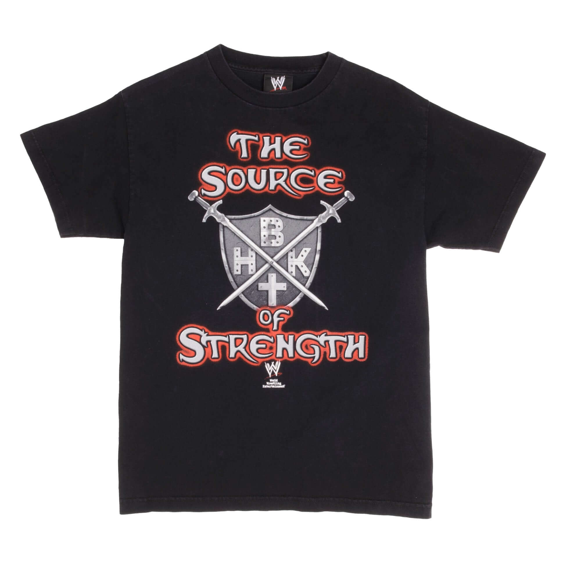 Vintage WWE World Wrestling Federation HBK Shown Michael The Source Of Strength Tee Shirt 2002 Size Medium