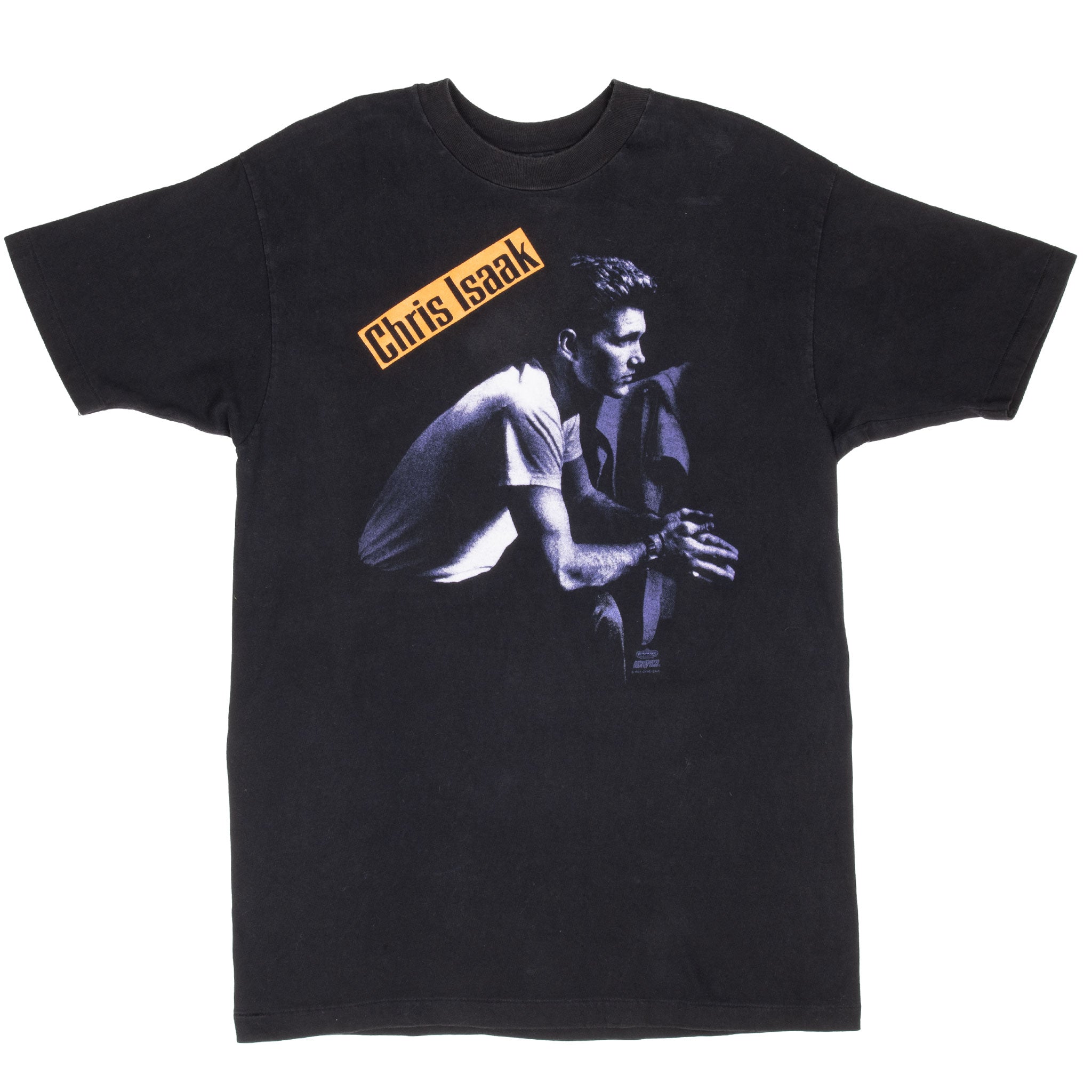 Vintage Chris Isaak Tour 1991 Tee Shirt Size Medium Made In Usa With Single Stitch Sleeves


