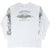 Back of white Harley-Davidson long-sleeve shirt with Denney's Springfield, MO graphic