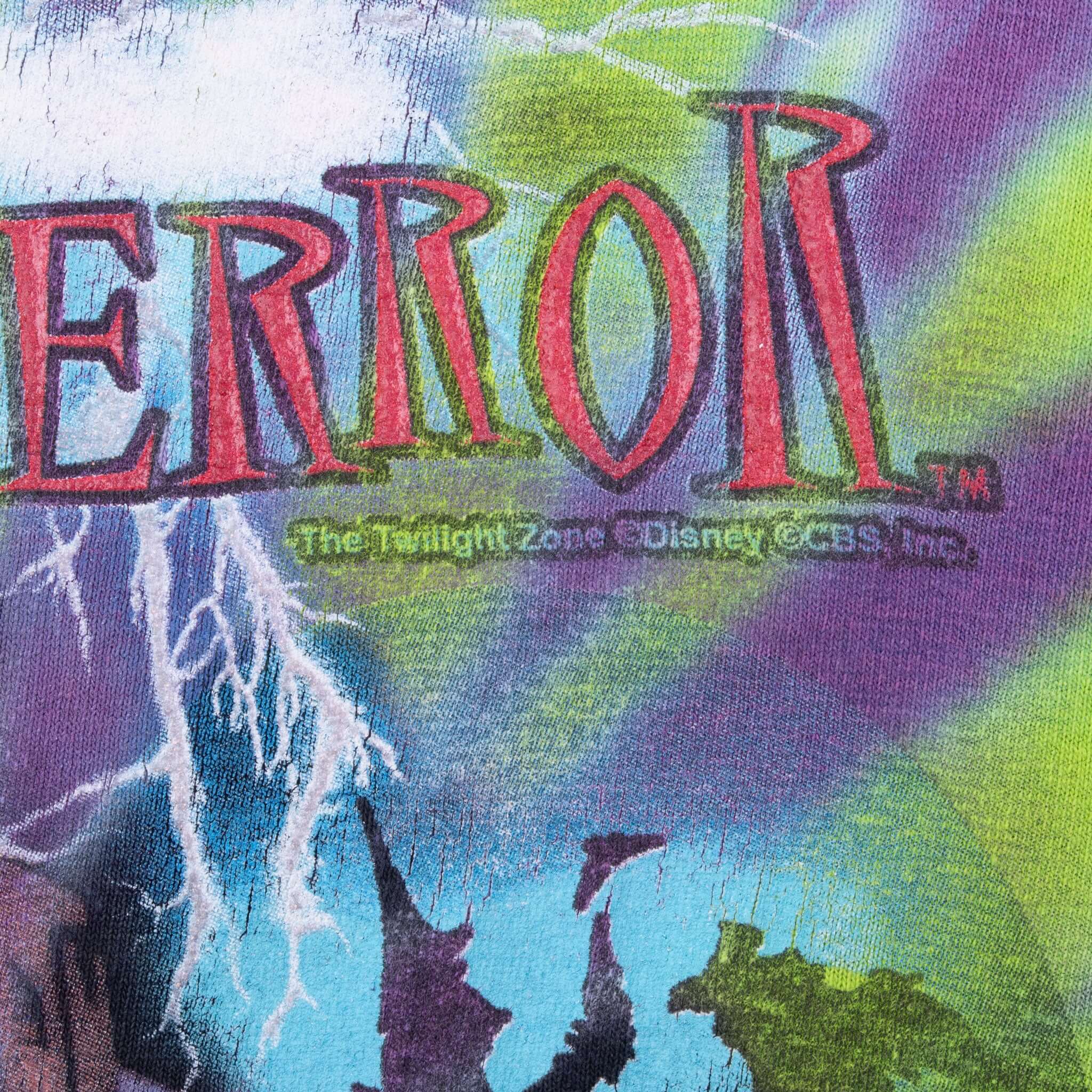 Vintage Disneyland Resort The Twilight Zone The Hollywood Tower Of Terror Tie Dye Tee Shirt Size 2XL