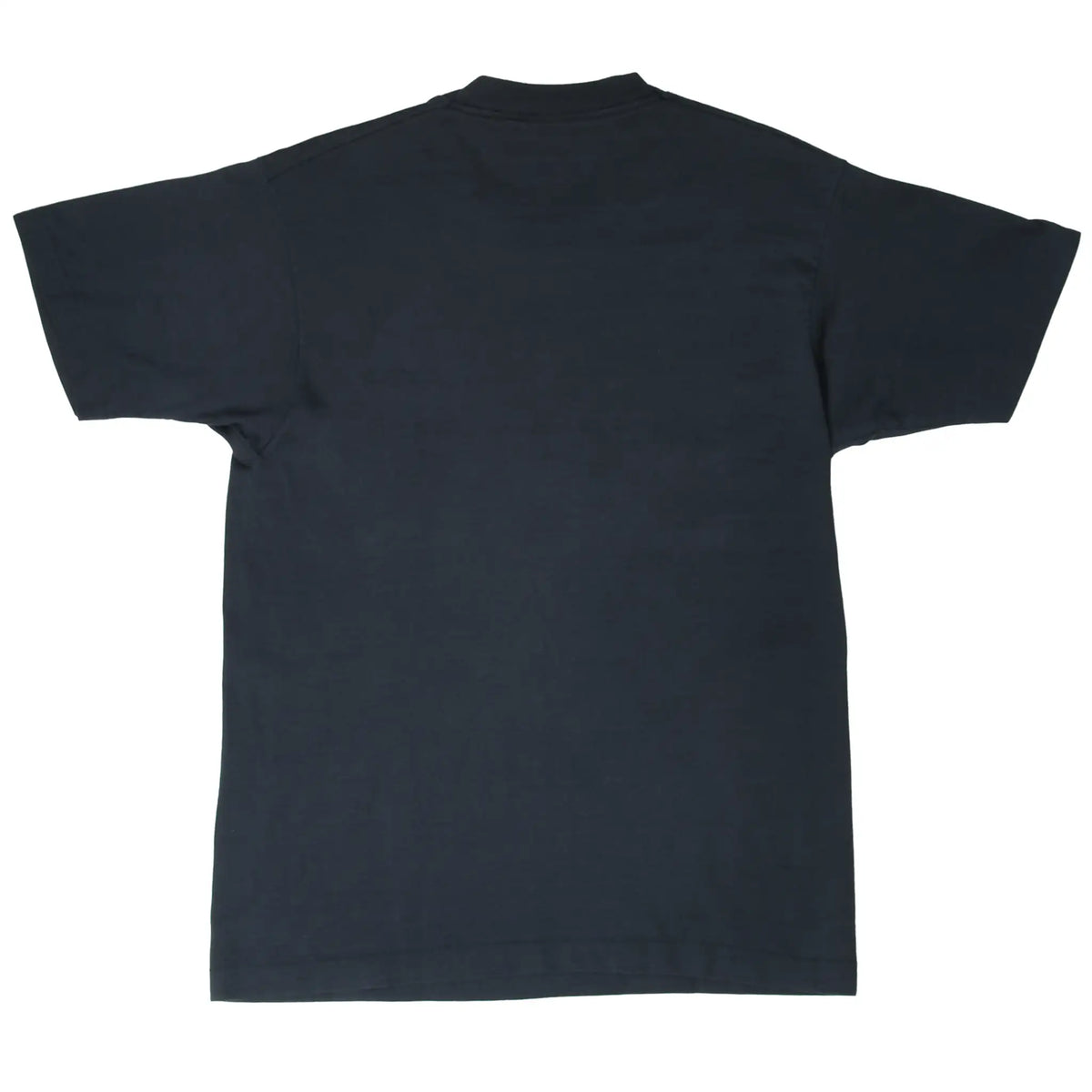 Back of black Dallas Cowboys T-shirt with a plain, unprinted design