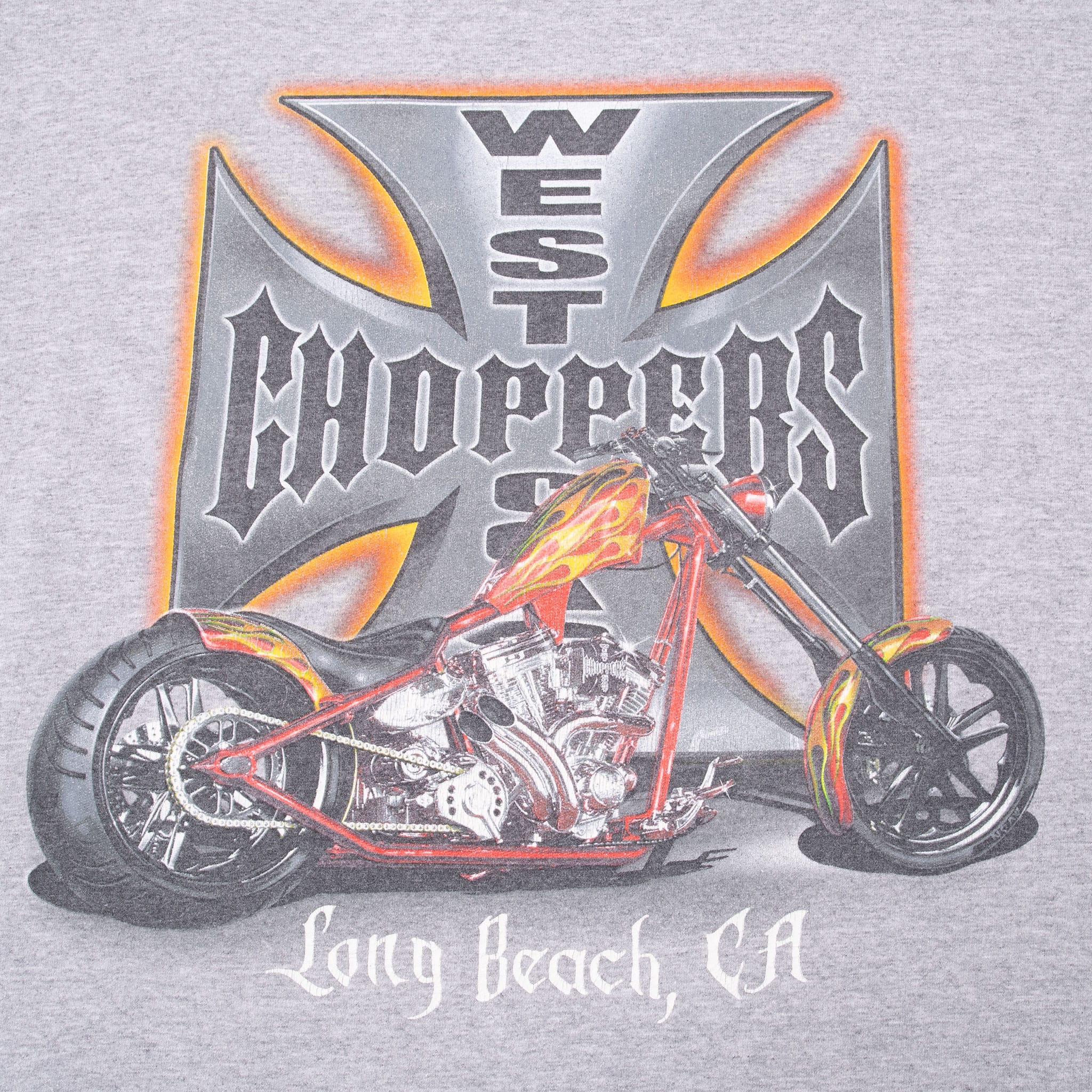 Vintage West Coast Choppers Long Beach California 2000S Biker Tee Shirt Size 2Xl