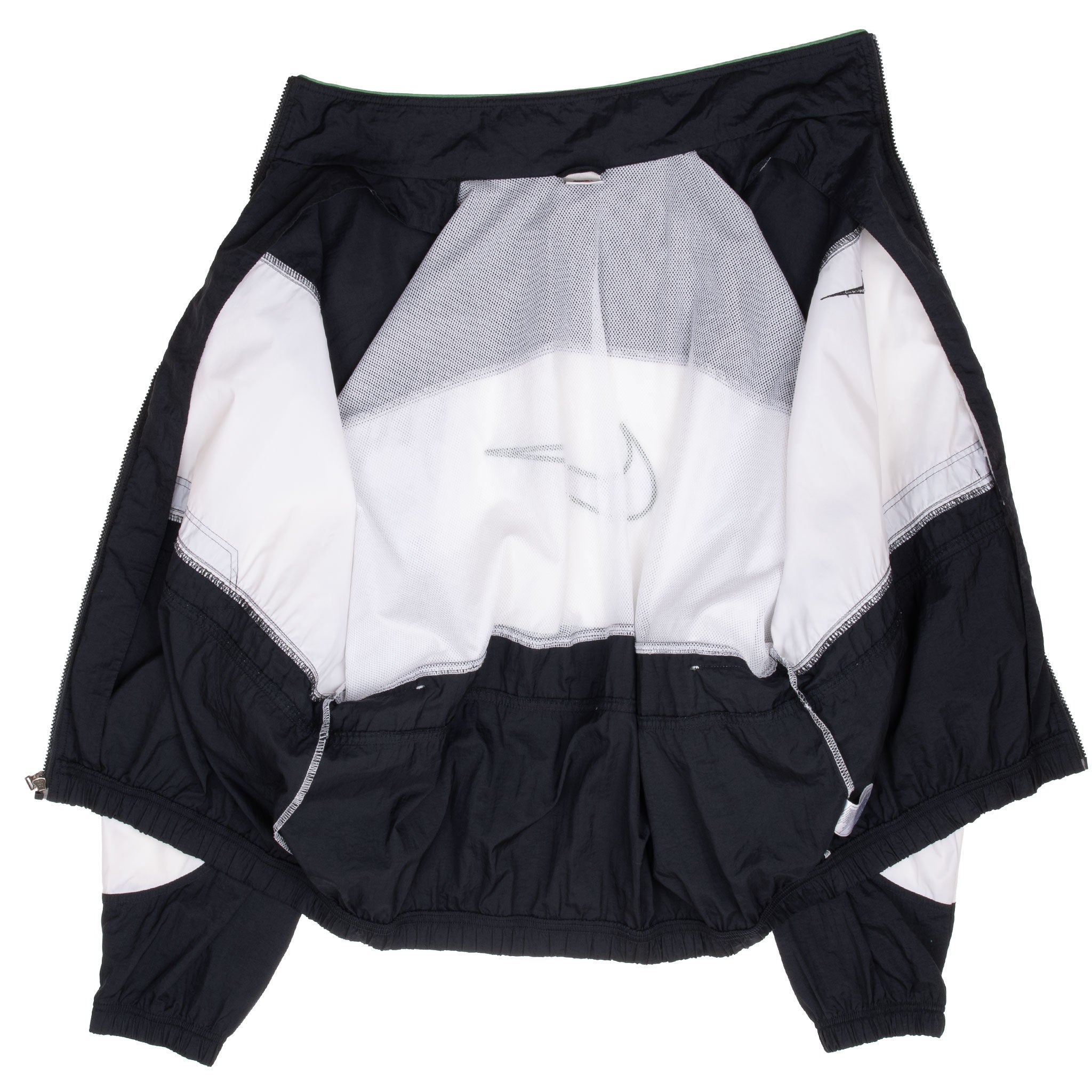 Vintage Nike Big Swoosh Black Windbreaker Jacket 1990S Size XL