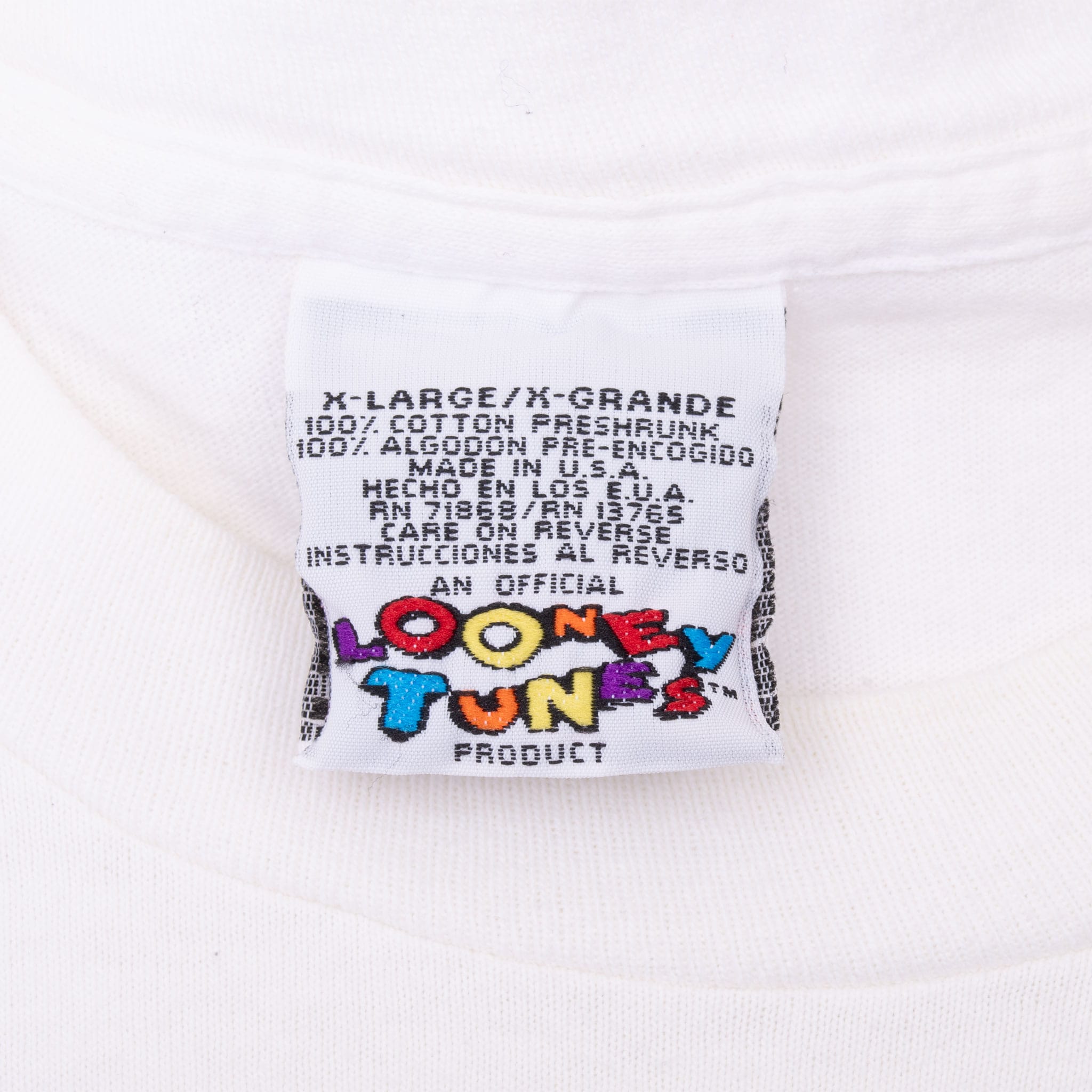 Vintage Looney Tunes Taz Football 1996 Tee Shirt Size Xl Made In Usa With Single Stitch Sleeves