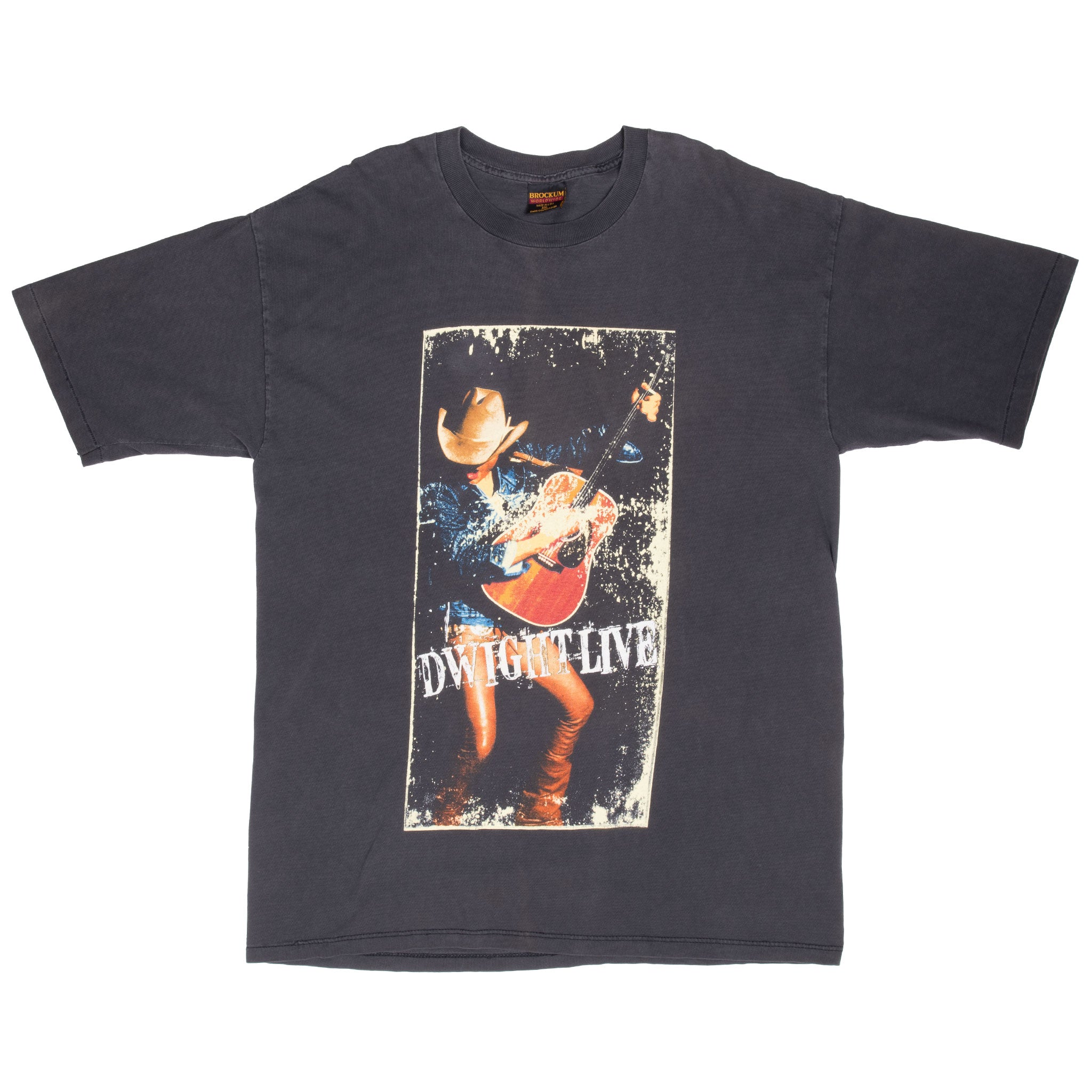 Vintage Dwight Yoakam Dight Live 1995 Tee Shirt Size XL Made In Usa With Single Stitch Sleeves